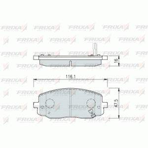 Колодки передние FRIXA FPK20 (ан. DBS3304) KIA PICANTO, HYUNDAI i10